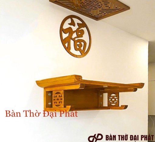 Mẫu bàn thờ treo tường gỗ mít