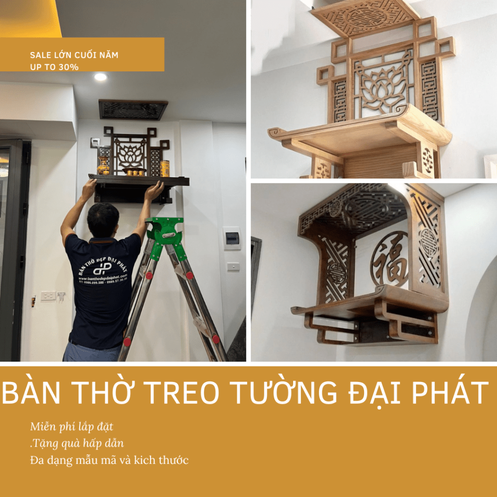 bàn thờ treo tường Đại Phát